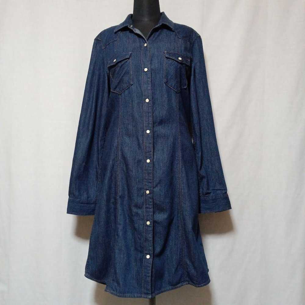 Excellent condition M GAP denim dress, shirt dres… - image 6