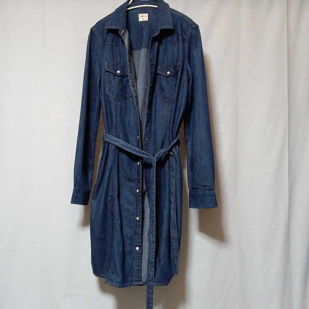 Excellent condition M GAP denim dress, shirt dres… - image 9