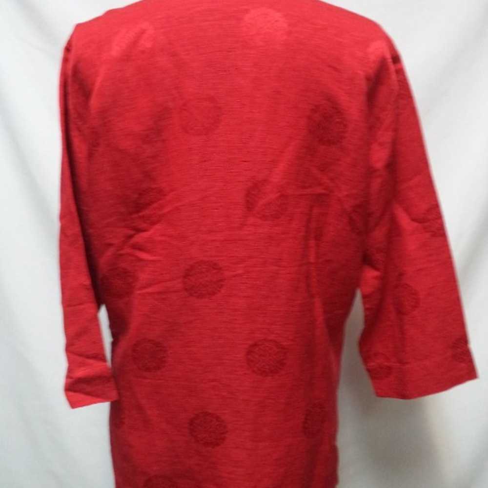 Chico's Vintage Asian inspired button tunic top b… - image 9