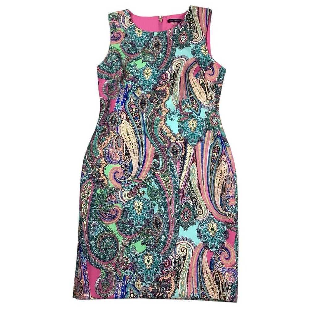 Tommy Hilfiger Multicolor Paisley Scuba Sleeveles… - image 1