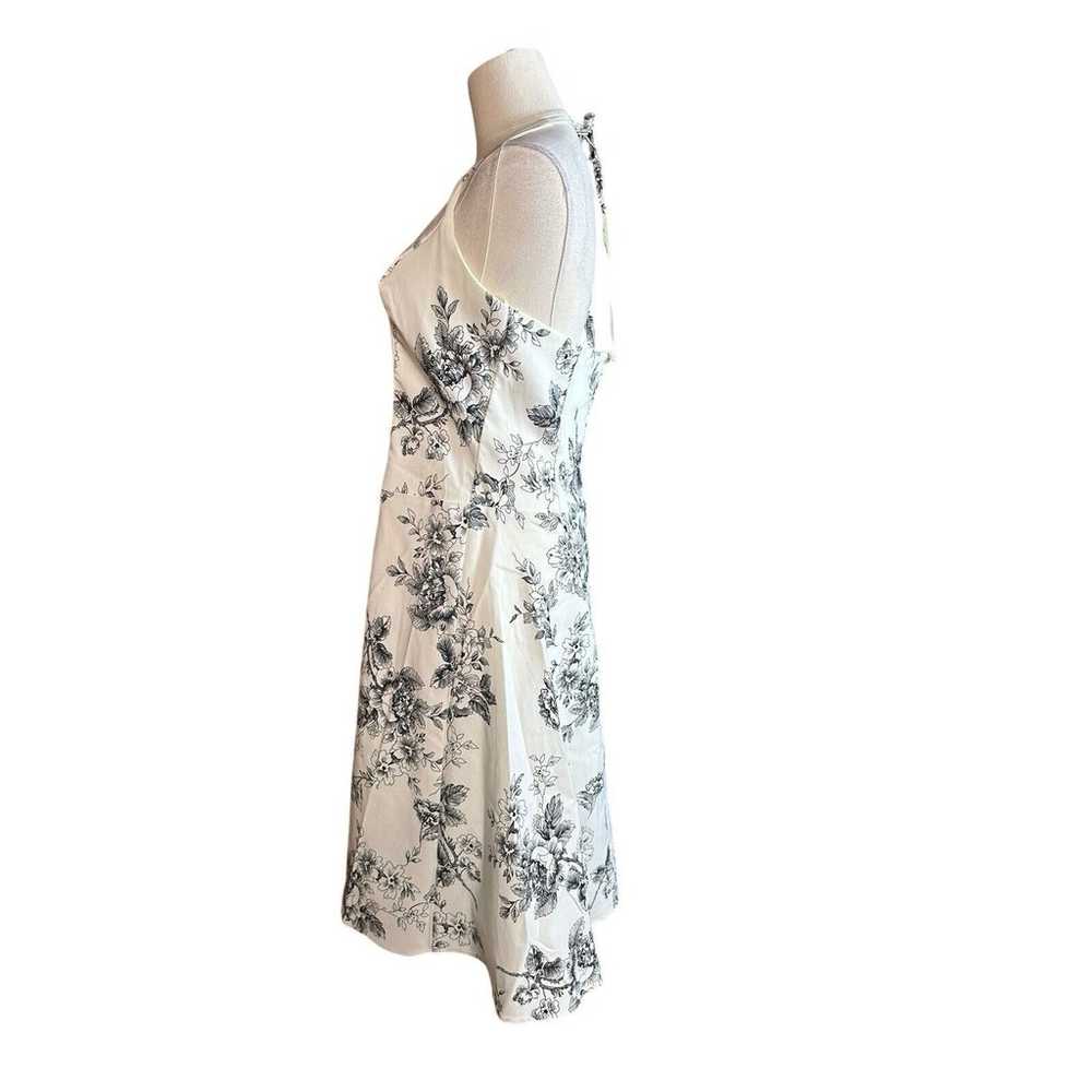 Y2K B Smart Black White Floral Print Halter Sundr… - image 4