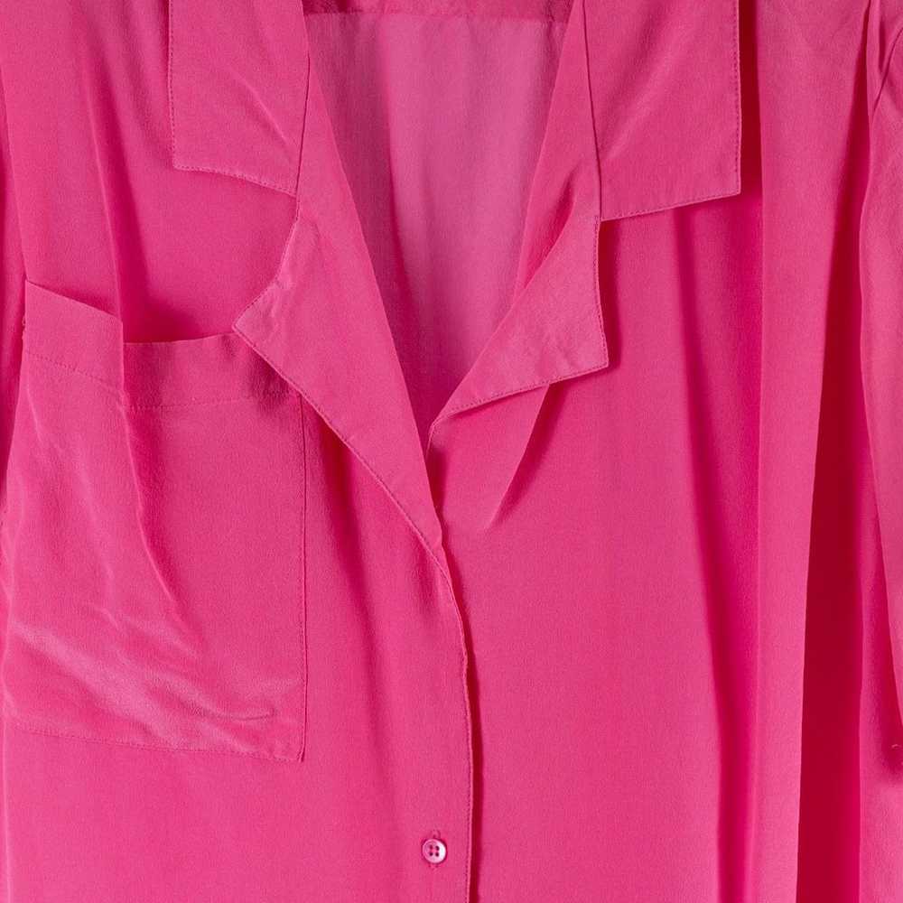 Vintage 80s silk pink blouse size 10 - image 3