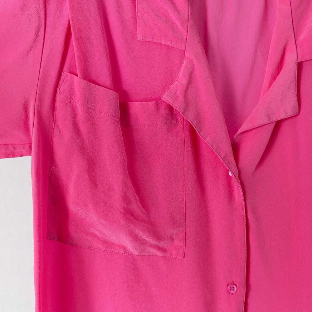 Vintage 80s silk pink blouse size 10 - image 6