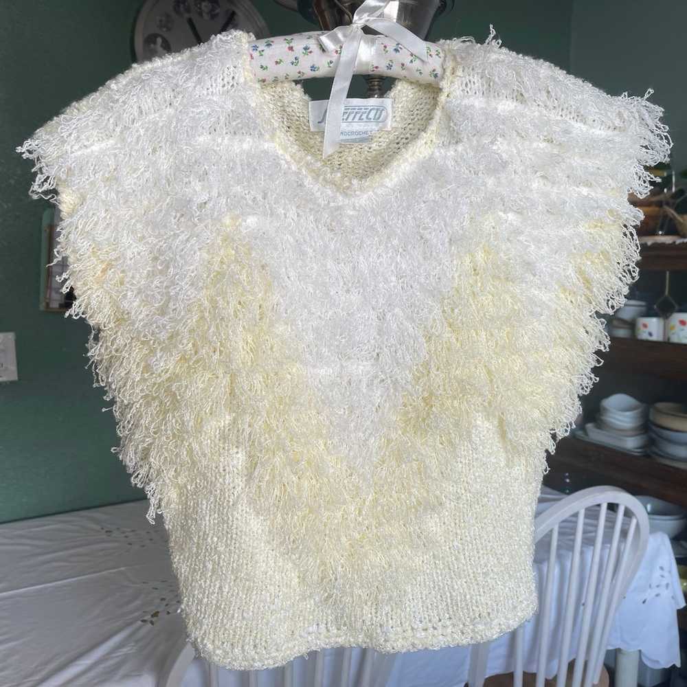 Vintage side effects hand crochet top - image 2