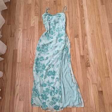 Princess Polly teal maxi dress size 4