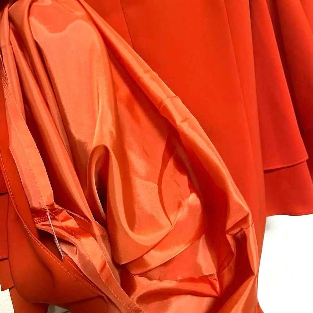 Orange Vermilion Sleeve Frill Dress - image 5