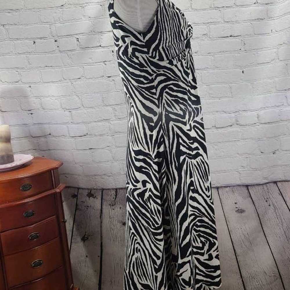 Sharon Max V neck Tank Top Knee Length Zebra Prin… - image 11