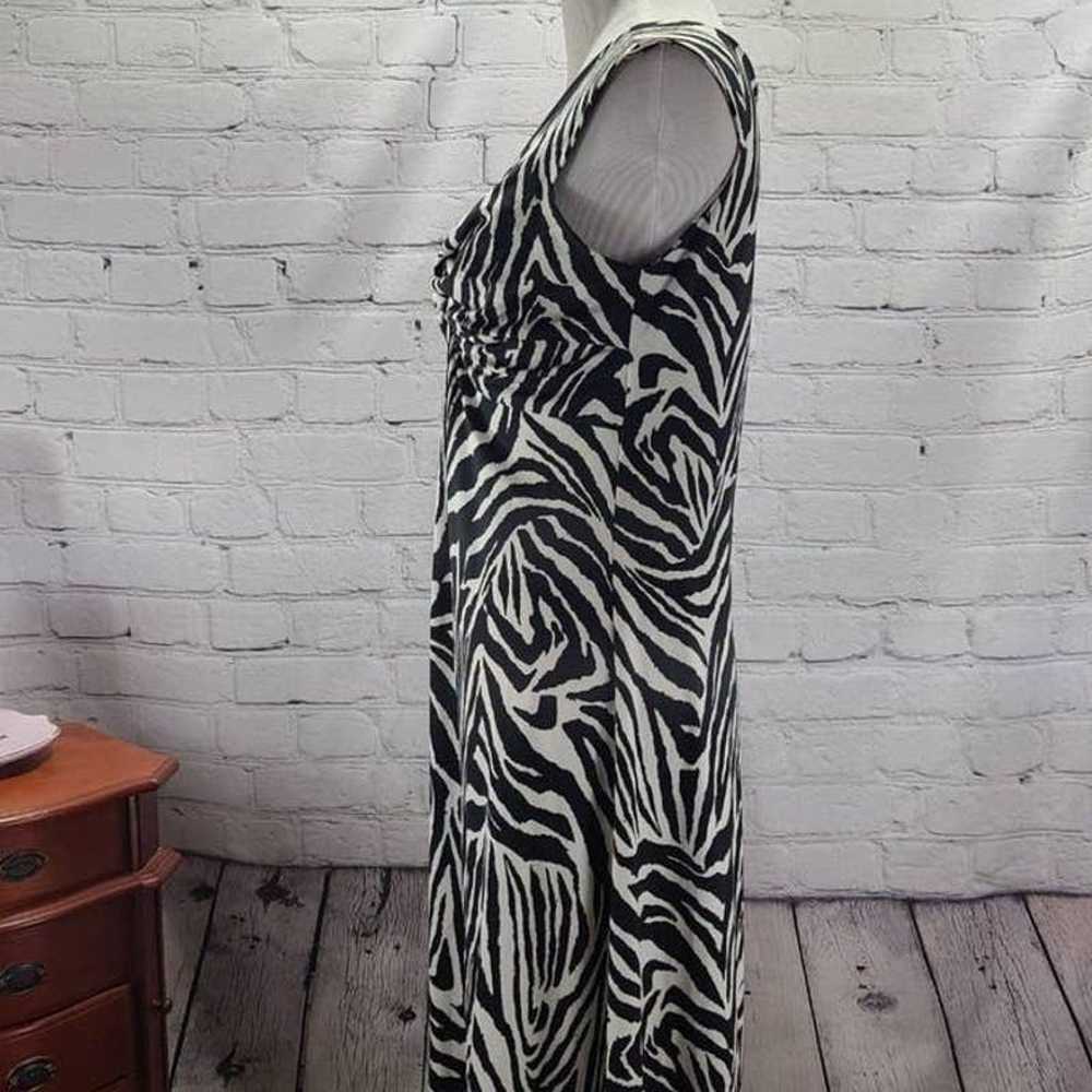 Sharon Max V neck Tank Top Knee Length Zebra Prin… - image 6