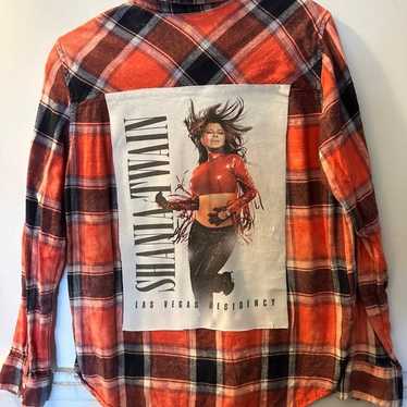 Shania Twain upcycled flannel shirt M