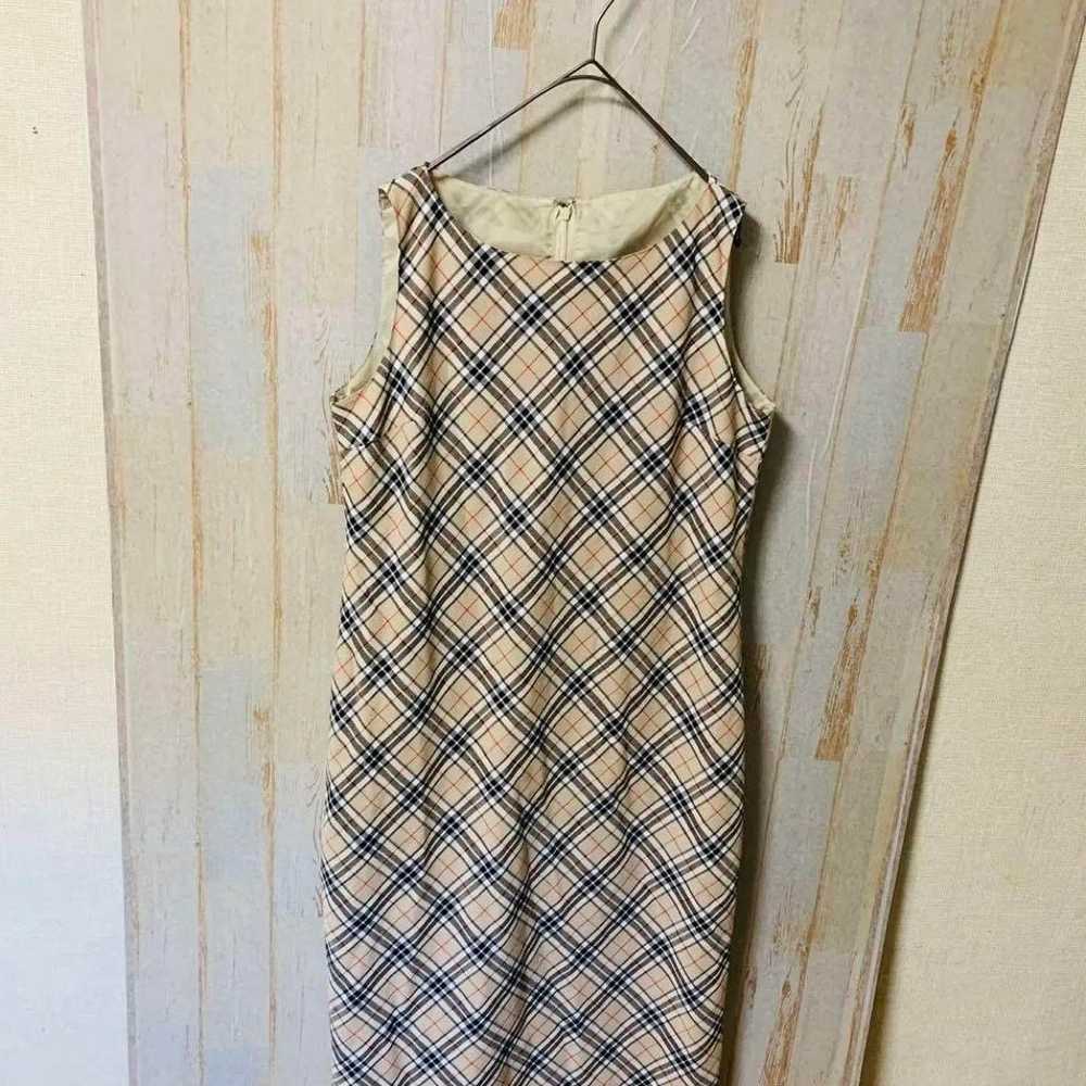 Checked Pattern Sleeveless Dress - image 1