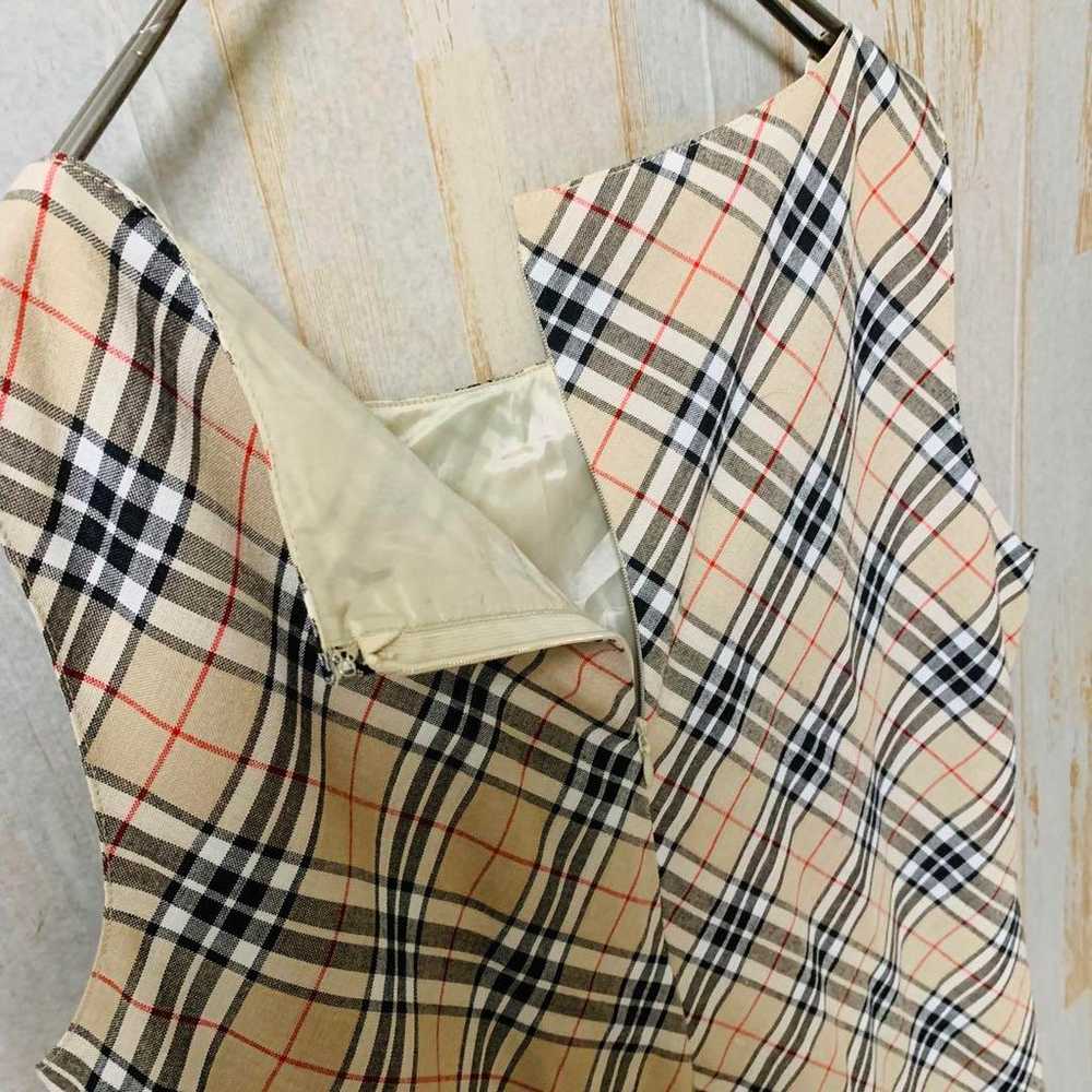 Checked Pattern Sleeveless Dress - image 3