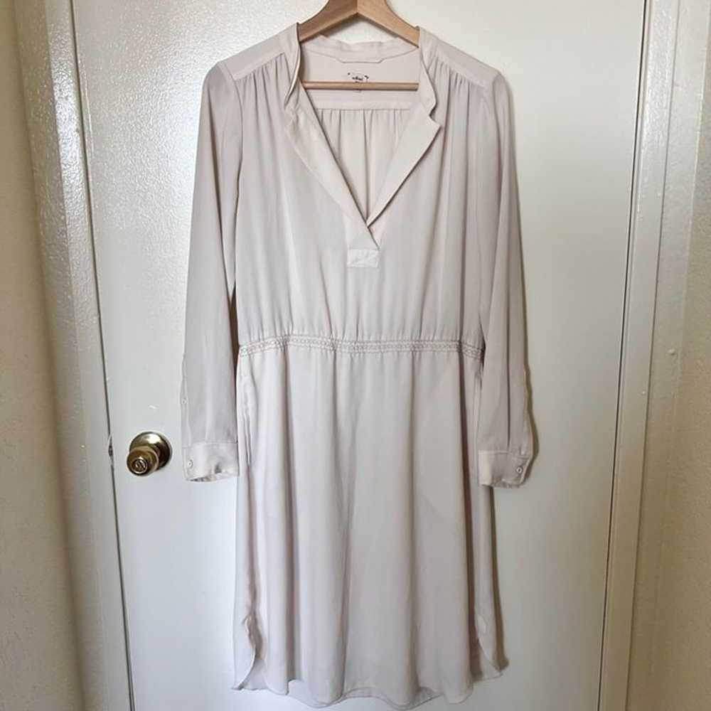 Aritzia Wilfred Beige Long Sleeve Mini Dress S - image 2