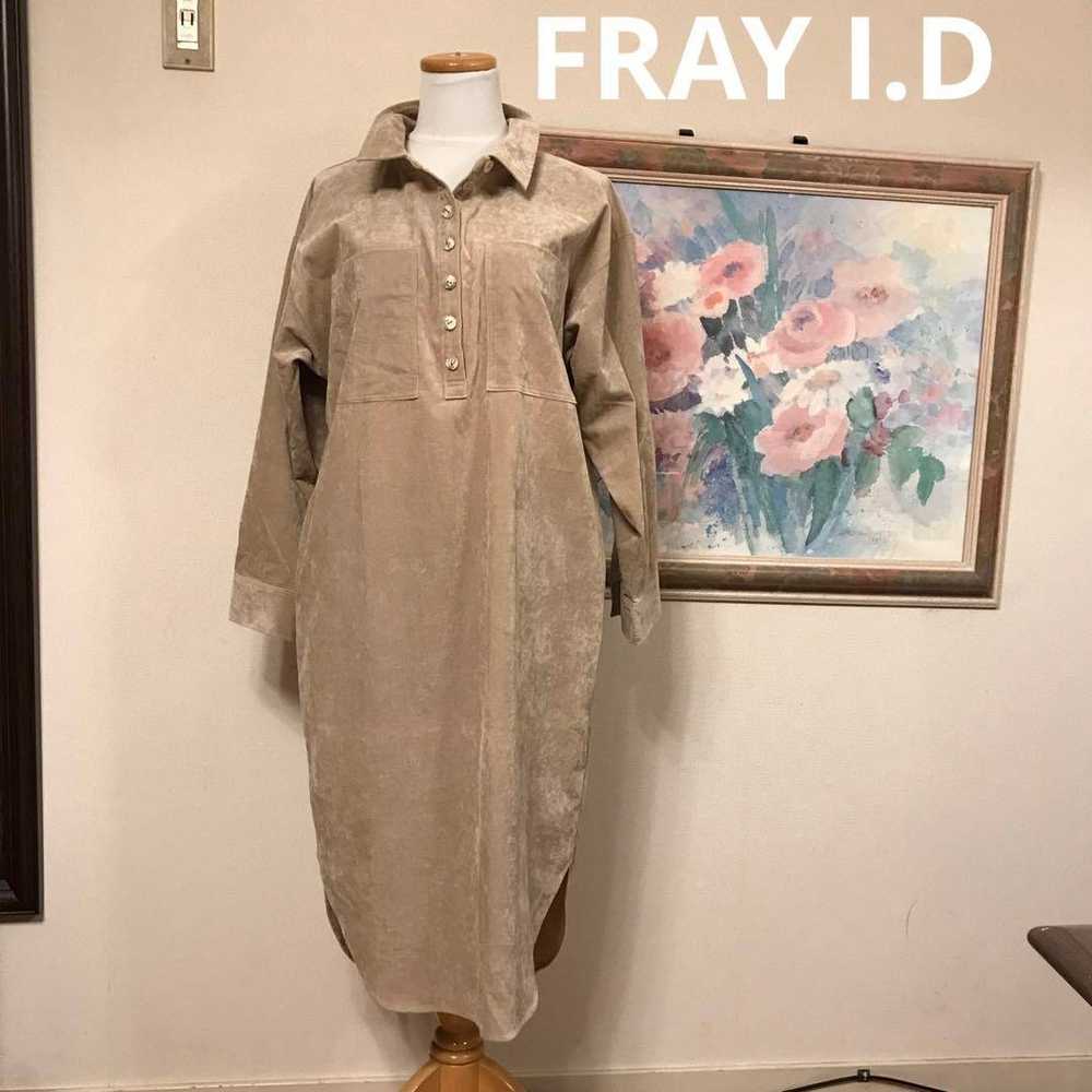 FRAY I.D Beige Corduroy Shirt Dress - image 1