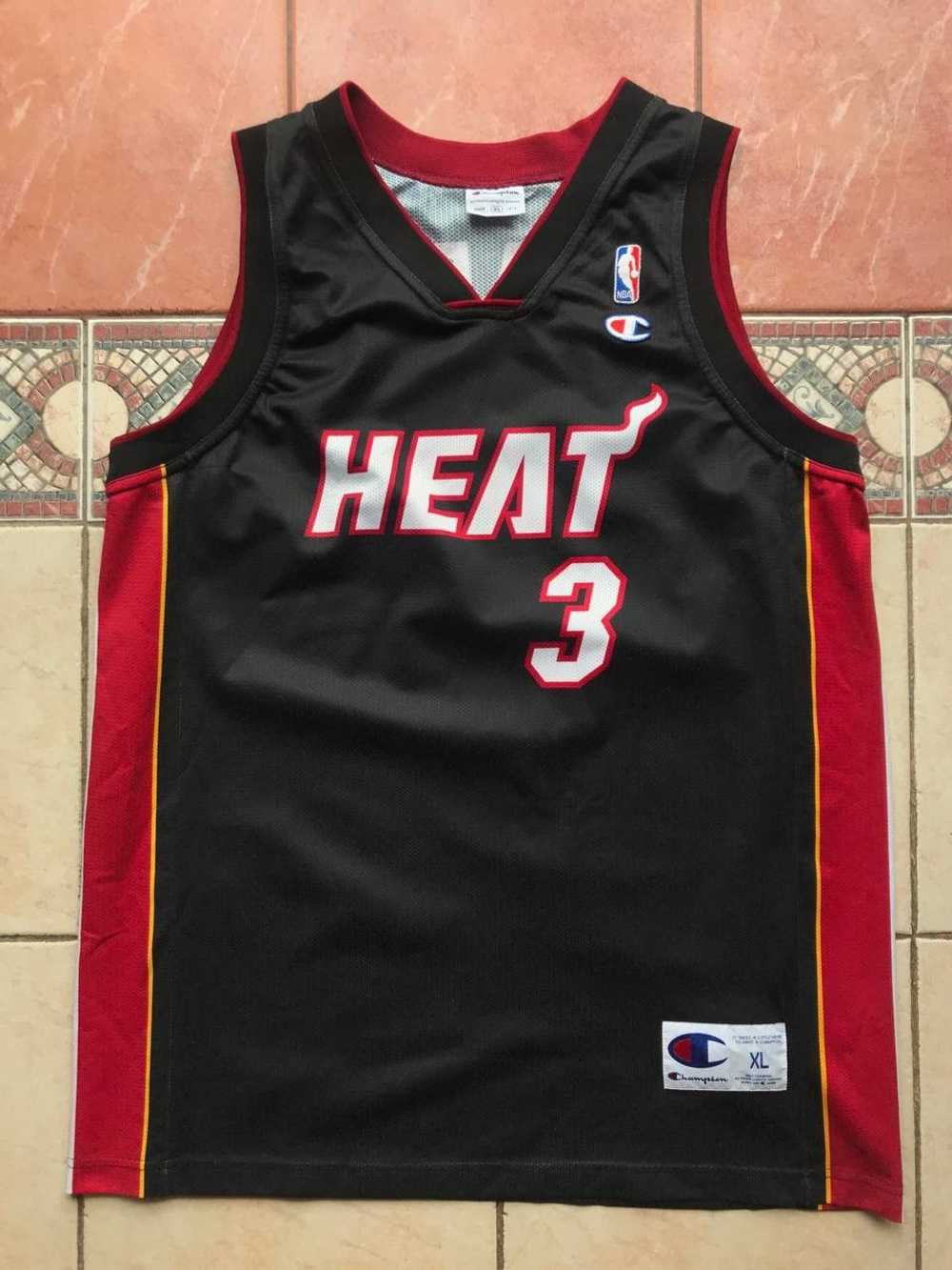 Jersey × NBA × Vintage MIAMI HEAT NBA SHIRT #3 WA… - image 1