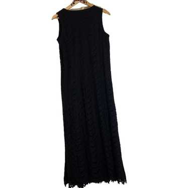 Isaac Mizrahi Live Black Lace Maxi Dress Prom  S