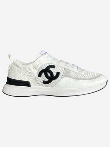 Chanel Chanel White & Black CC Logo Runners