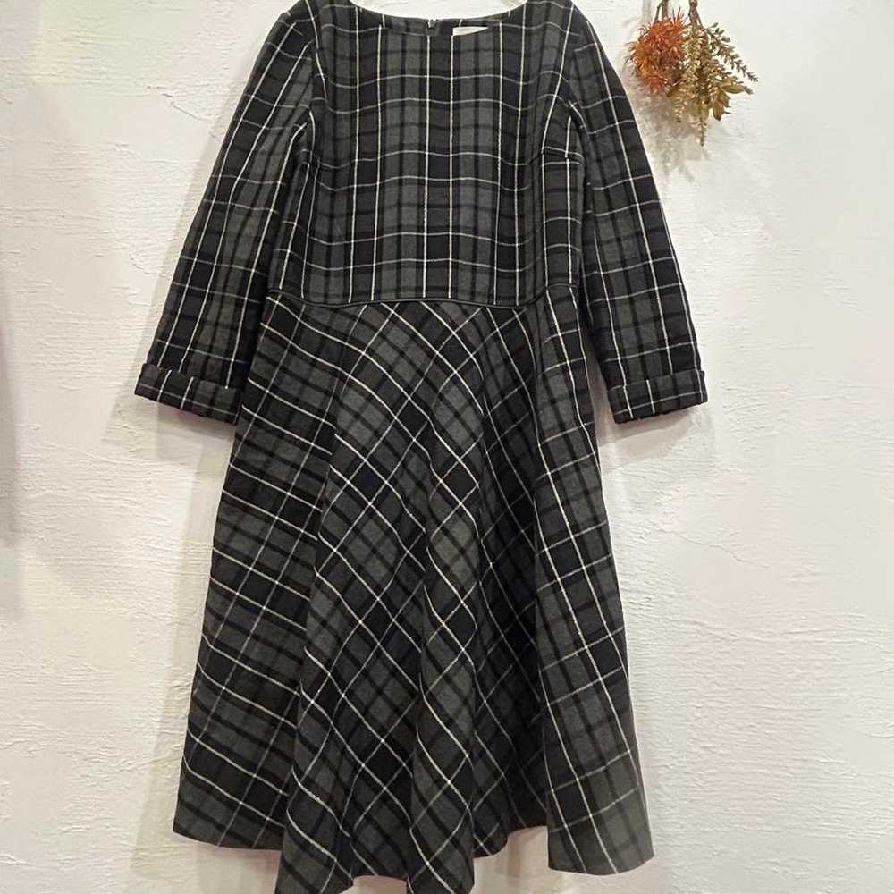 【anySIS】Beautiful Condition Check Flare Dress Gir… - image 1