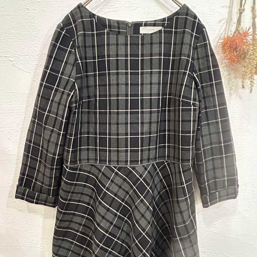 【anySIS】Beautiful Condition Check Flare Dress Gir… - image 2