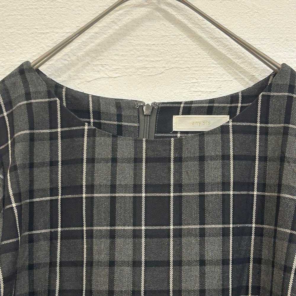 【anySIS】Beautiful Condition Check Flare Dress Gir… - image 5