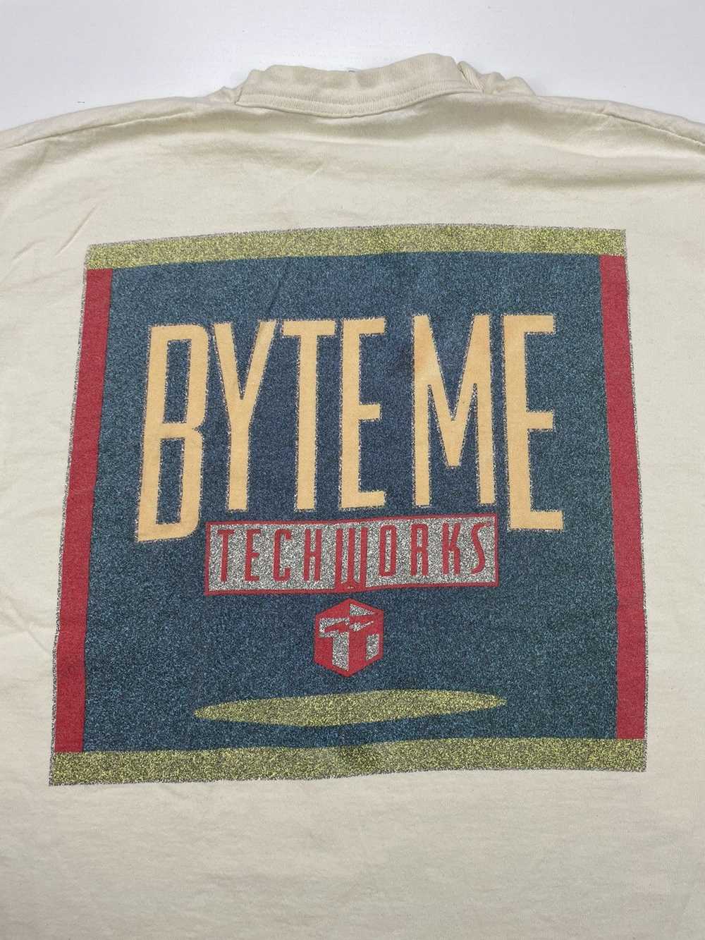 Apple × Microsoft × Vintage Vintage 90s Byte Me T… - image 4