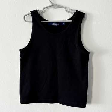 French Connection 90s Vintage Black Cropped Tank T