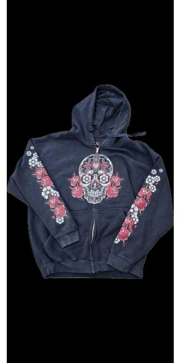 Streetwear Skull n roses hoodie