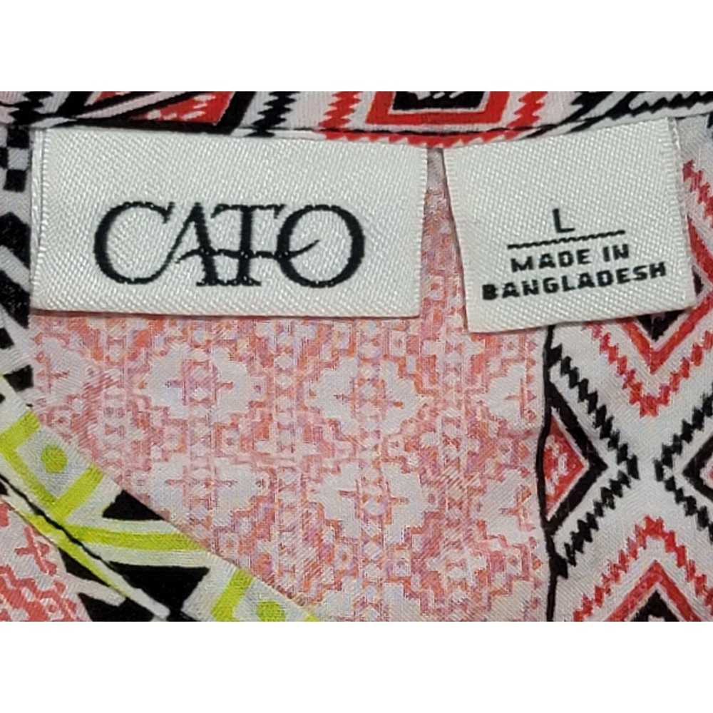 Other Cato Pink Black Yellow Geo Print Short Batw… - image 3