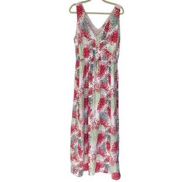 Lucky Brand Floral Drawstring Waist Long Maxi Dre… - image 1