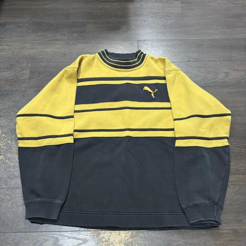 Puma vintage puma striped crewneck sweatshirt 90s… - image 2