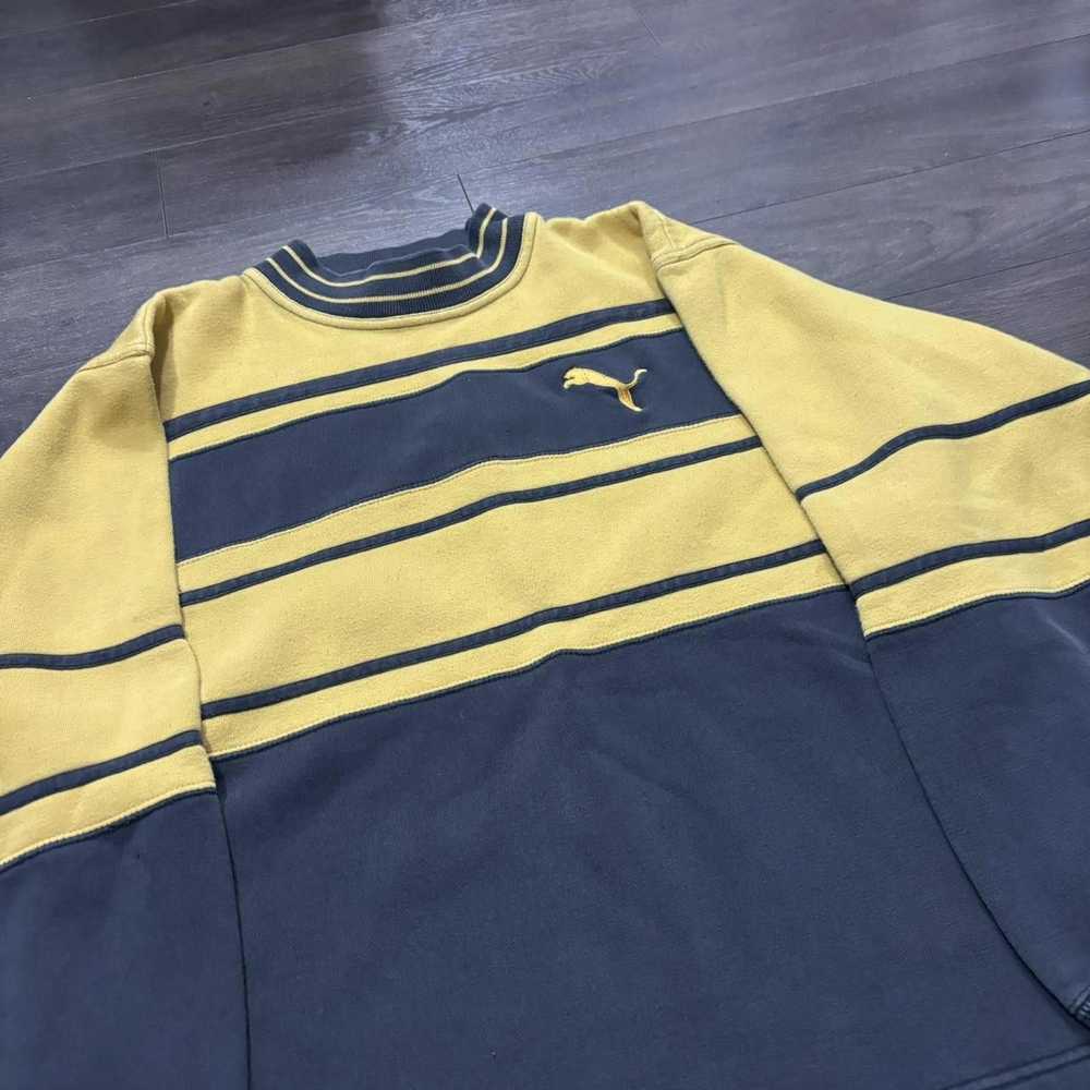 Puma vintage puma striped crewneck sweatshirt 90s… - image 3