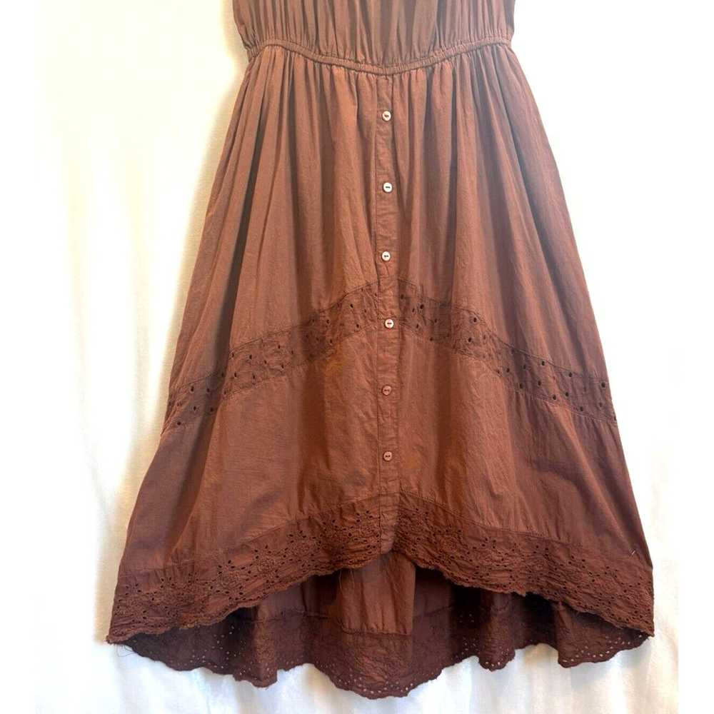 J Gee Dress XL Maxi Boho Cottage Eyelet Embroider… - image 11