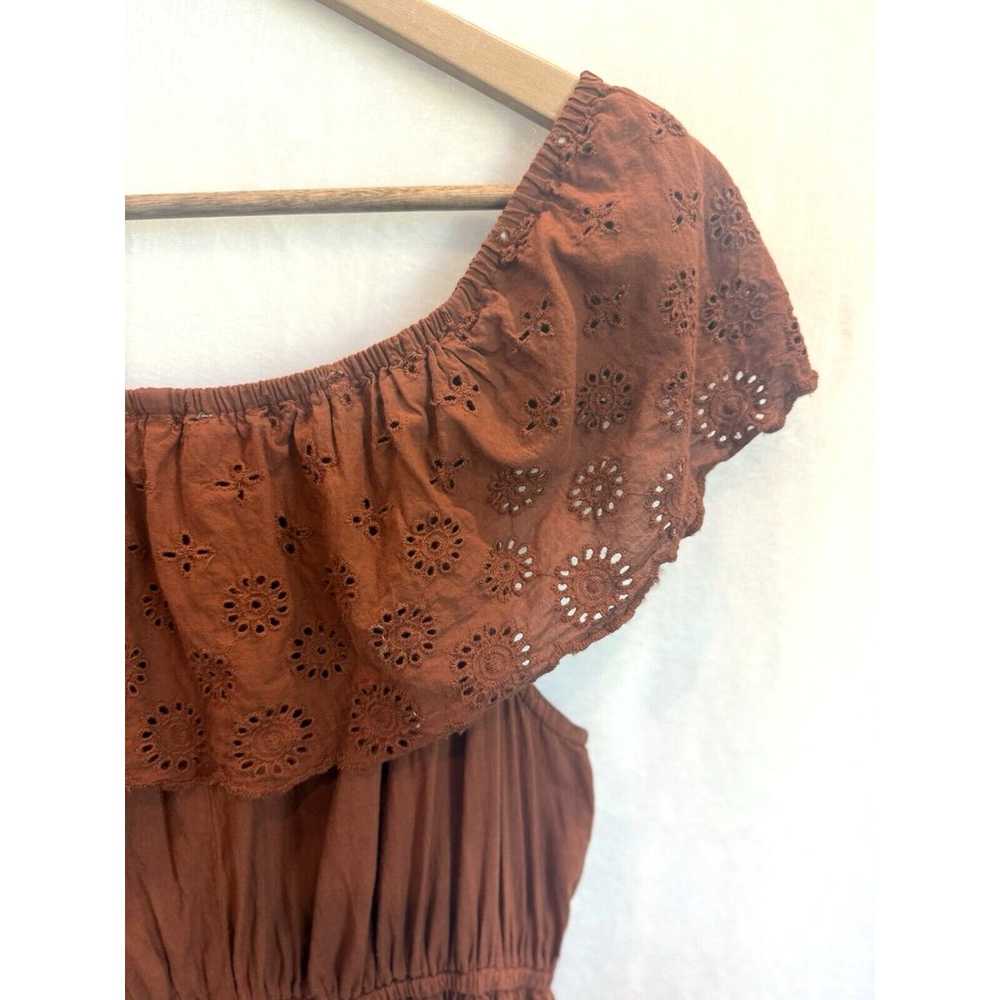 J Gee Dress XL Maxi Boho Cottage Eyelet Embroider… - image 3