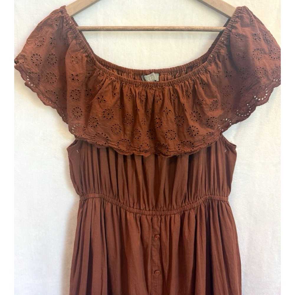 J Gee Dress XL Maxi Boho Cottage Eyelet Embroider… - image 6