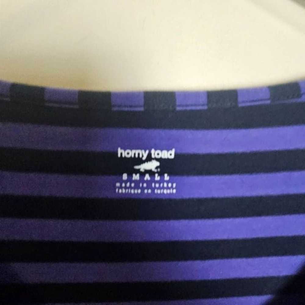 Horny Toad Keyboard Dress Black & Purple Stripe S… - image 2