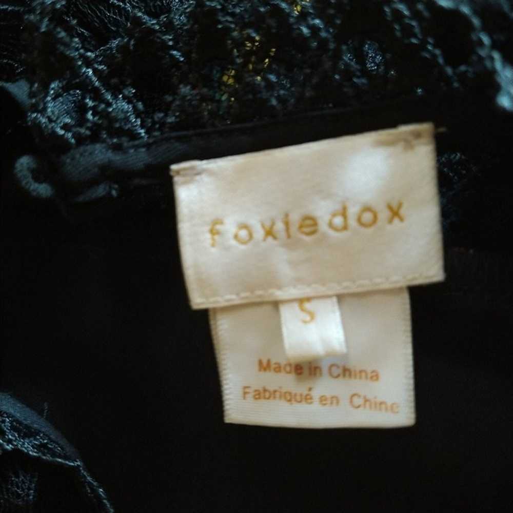 Foxiedox Lace & Clip Dot Coktail Dress in Black S - image 7