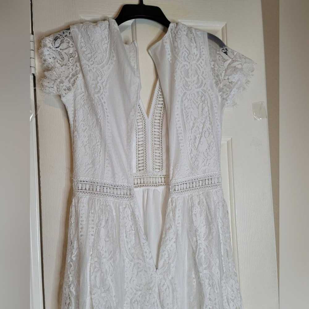 White Lace Maxi Dress - image 10