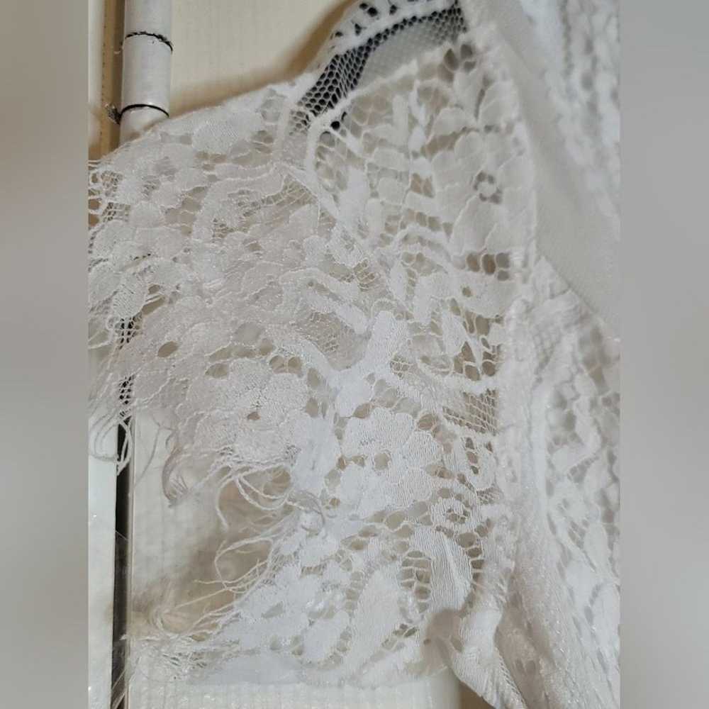 White Lace Maxi Dress - image 7