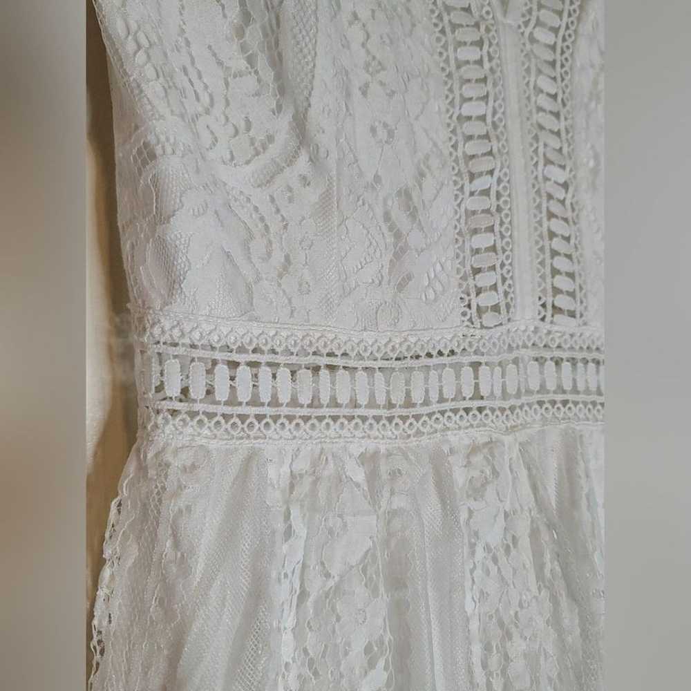 White Lace Maxi Dress - image 8