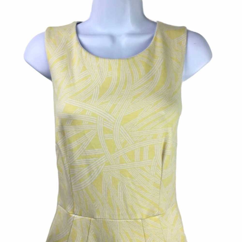 Lands End Sheath Dress Yellow Pockets 6 - image 2