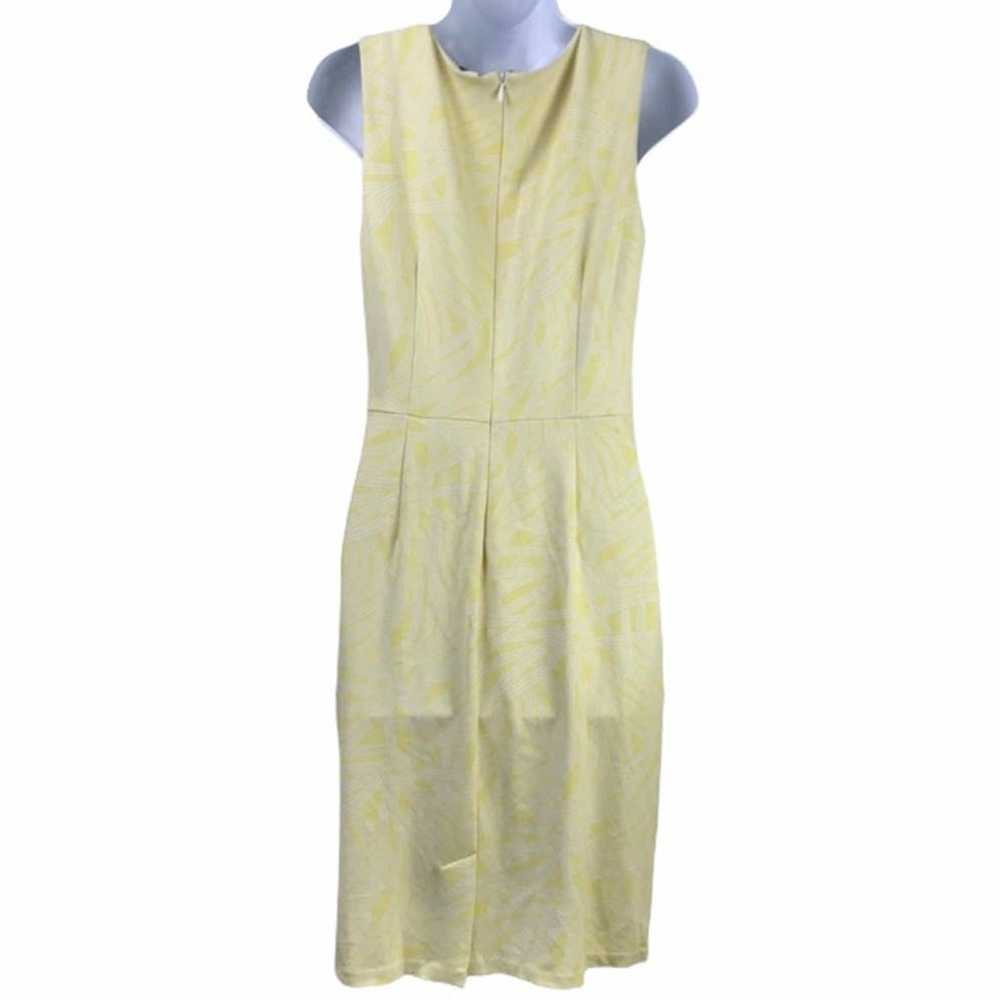 Lands End Sheath Dress Yellow Pockets 6 - image 3