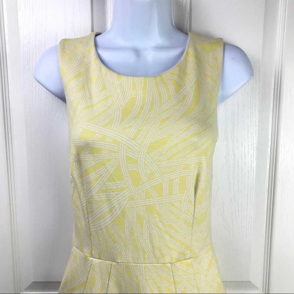 Lands End Sheath Dress Yellow Pockets 6 - image 5