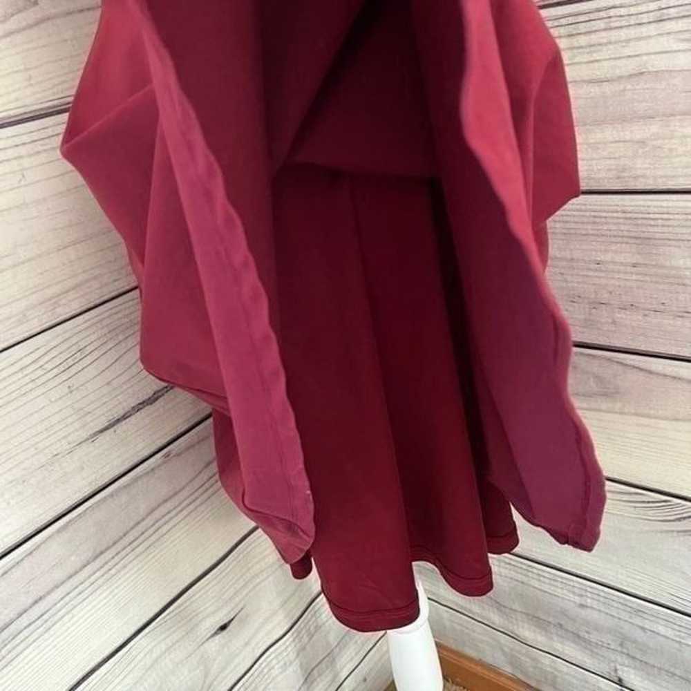 Lulus Burgundy V Neck Skater Dress - image 4