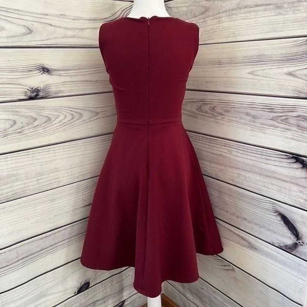 Lulus Burgundy V Neck Skater Dress - image 5