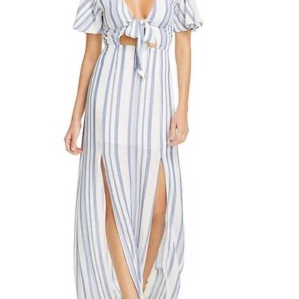 Lost + Wander Marina Tie front Maxi dress with sl… - image 3