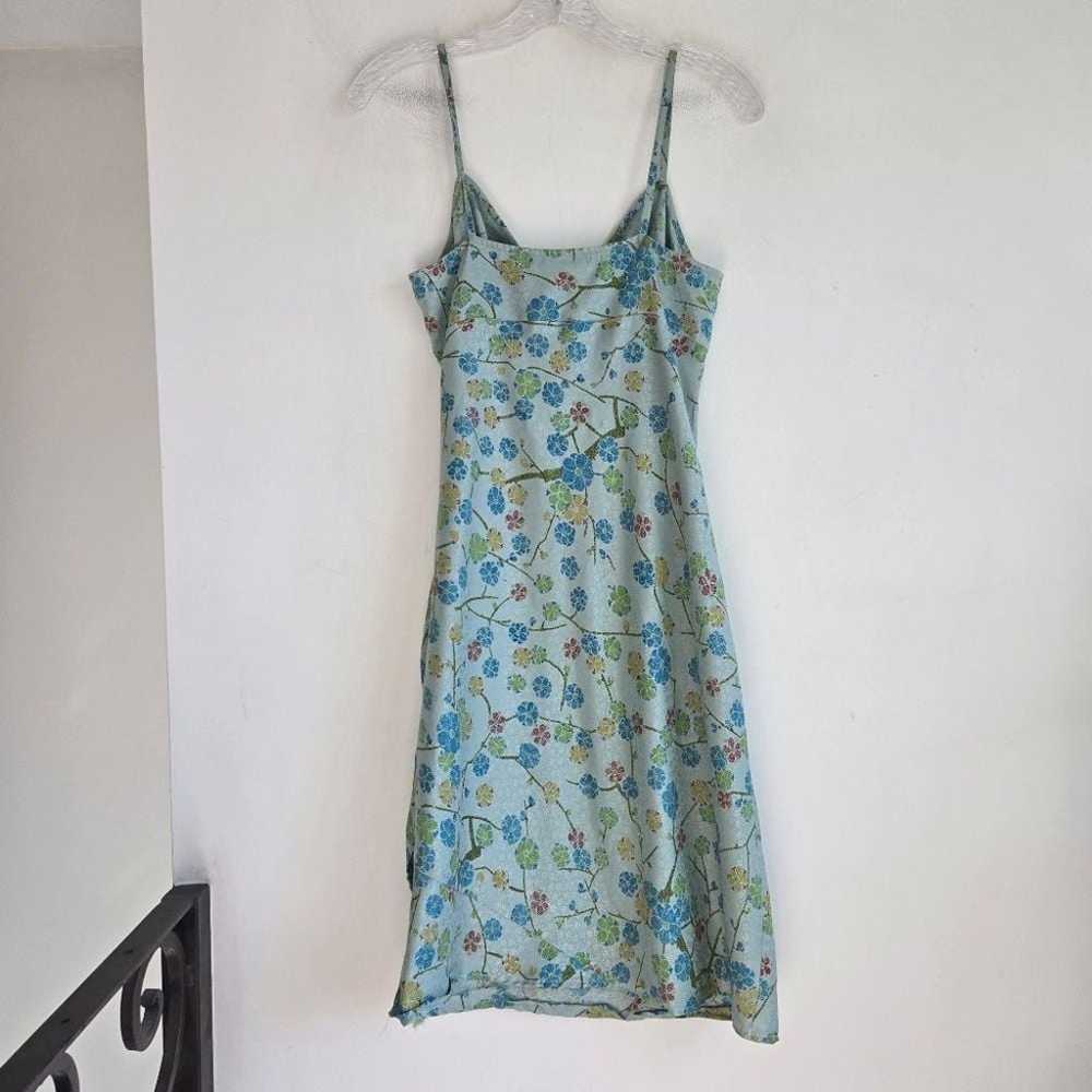 Vintage Free People Green Floral Print Y2K Mini D… - image 6