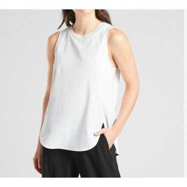 Athleta Athleta Zephyr Shell Tank Top XS White At… - image 1