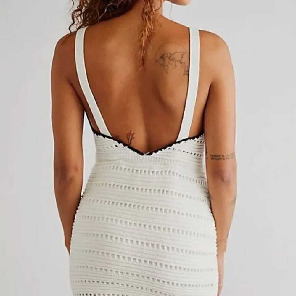 Free People Devvy Crochet Dress Off-White and Bla… - image 3