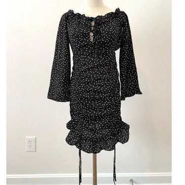 PrettyLittleThing Black and White Polka Dot Dress