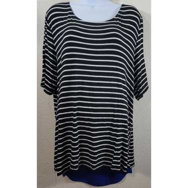 Other Misia Black White Stripe Blue Back Panel In… - image 1