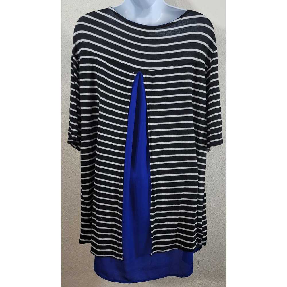 Other Misia Black White Stripe Blue Back Panel In… - image 2